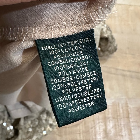 Lauren Ralph Lauren Evening Gold sequin Dress gown - Picture 17 of 17